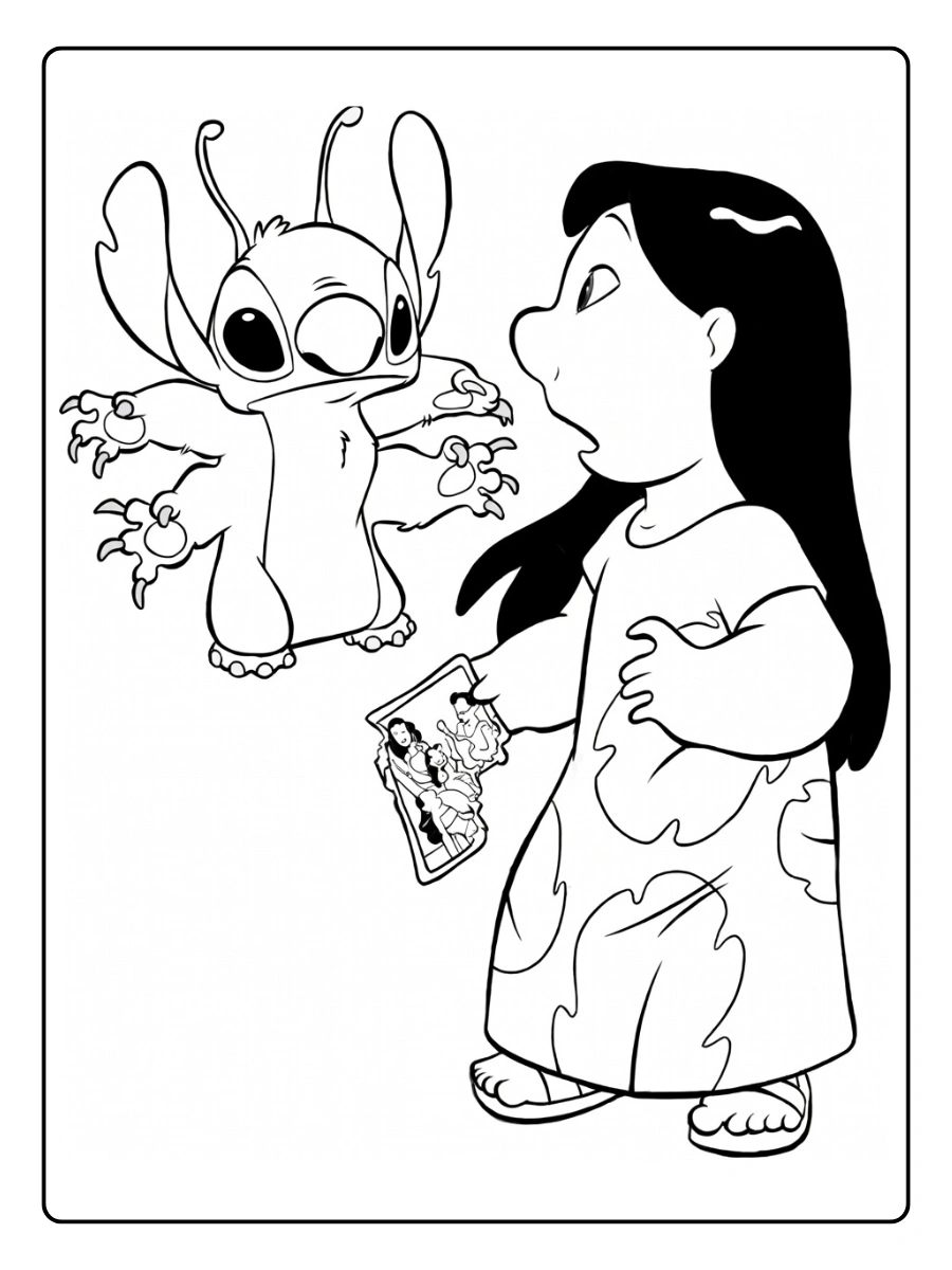 Desenho para Colorir Lilo e Stitch (6)