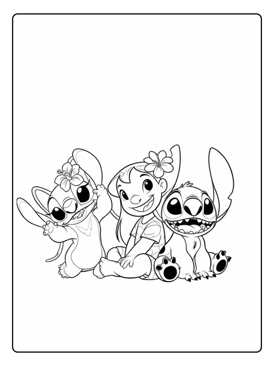 Desenho para Colorir Lilo e Stitch (7)