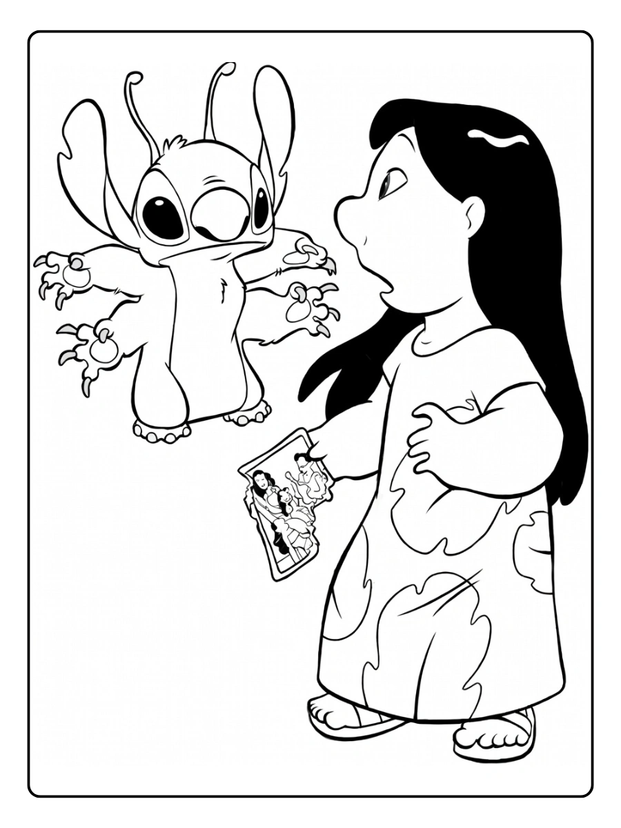 Desenho para Colorir Lilo e Stitch (8)