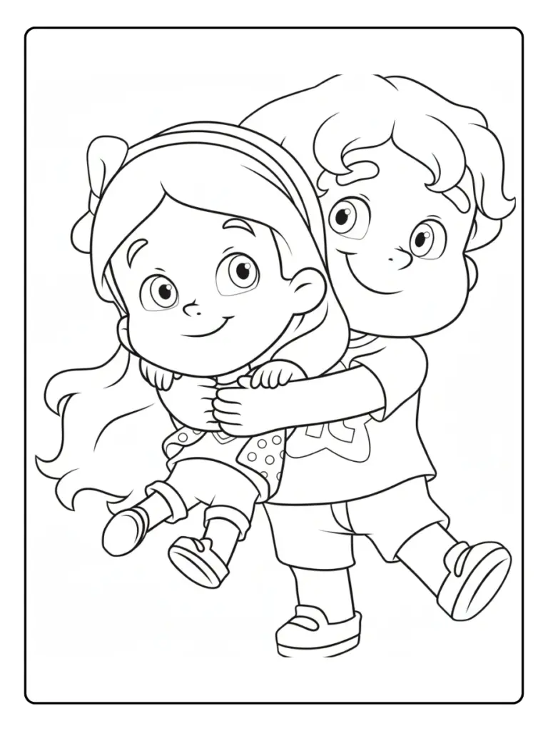 Desenho para Colorir Maria Clara e JP (1)