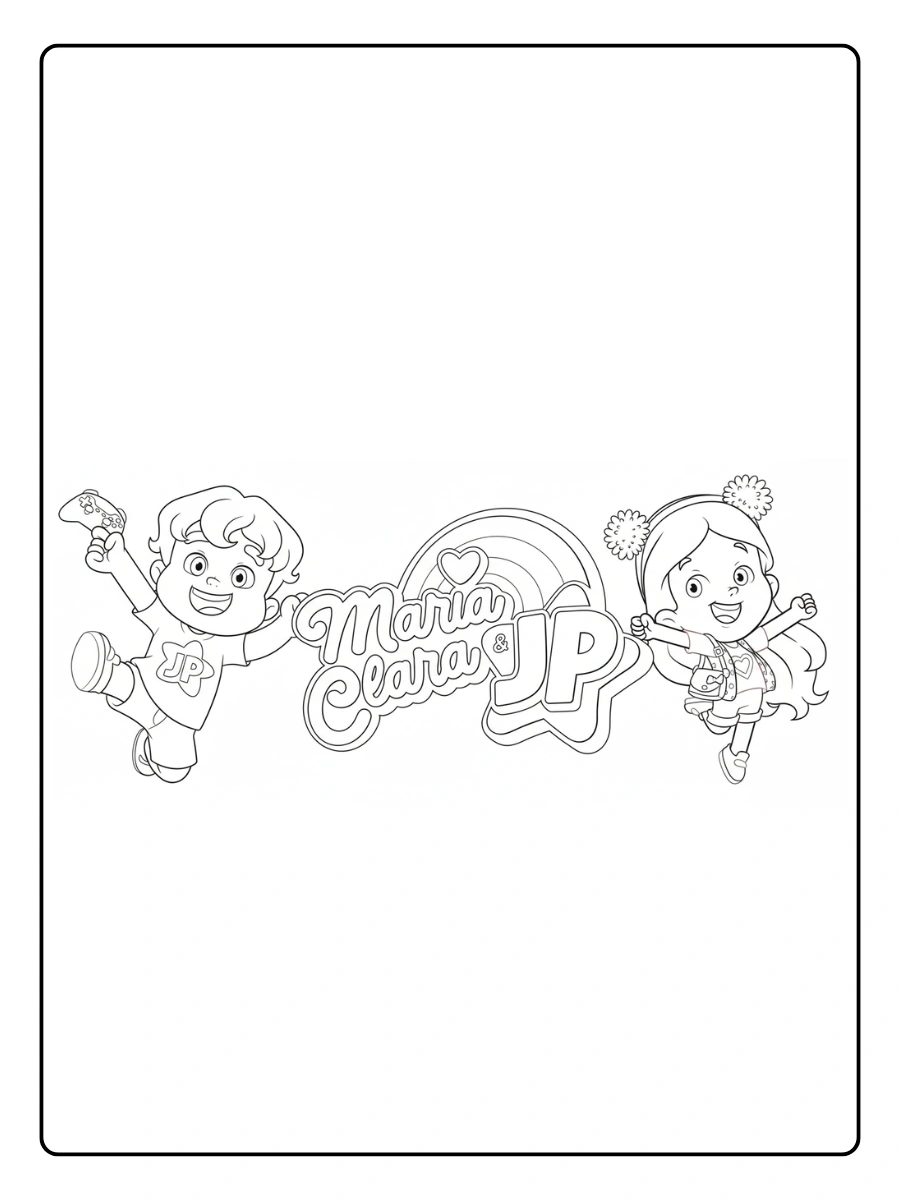 Desenho para Colorir Maria Clara e JP (3)