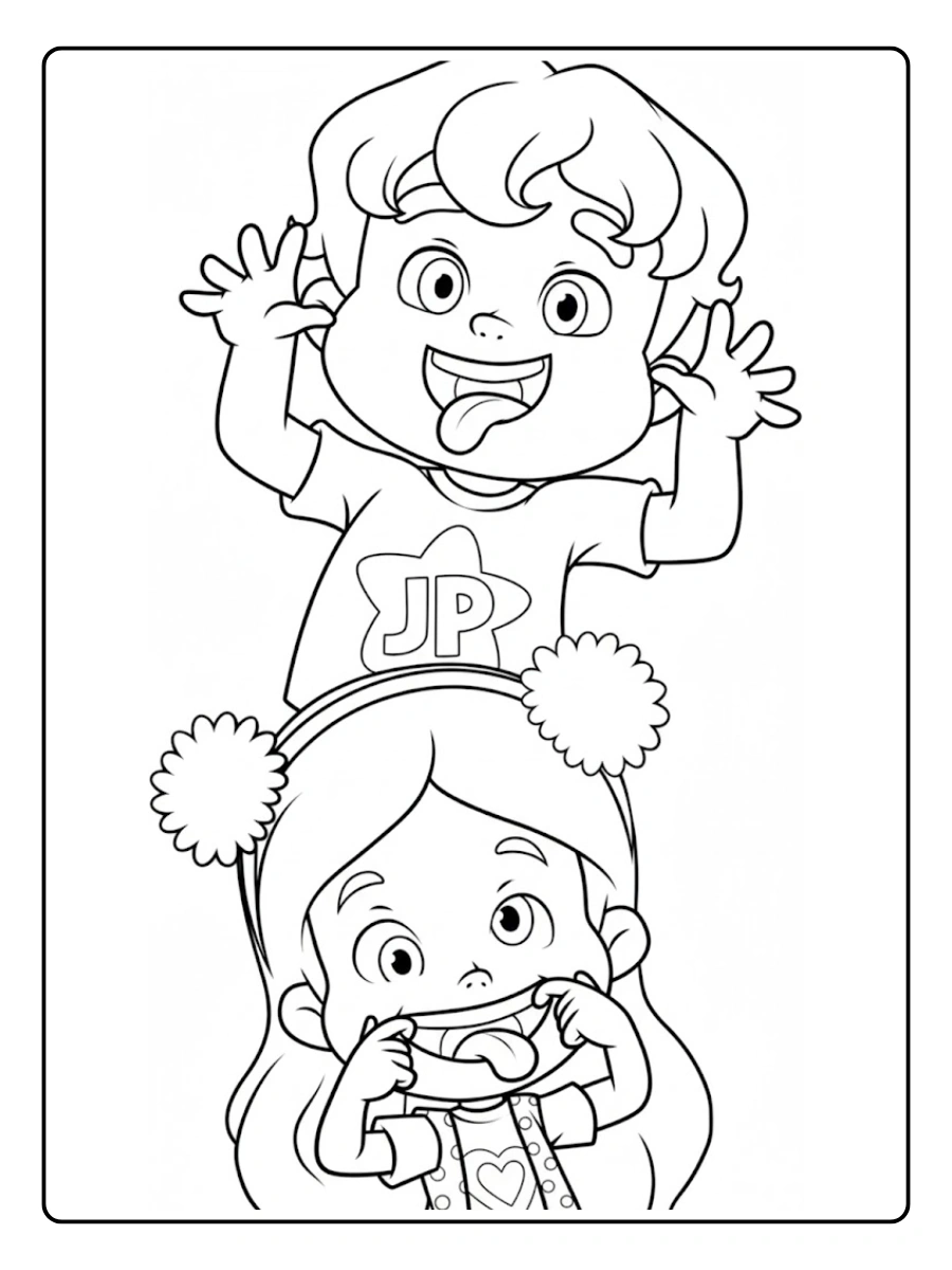 Desenho para Colorir Maria Clara e JP (4)