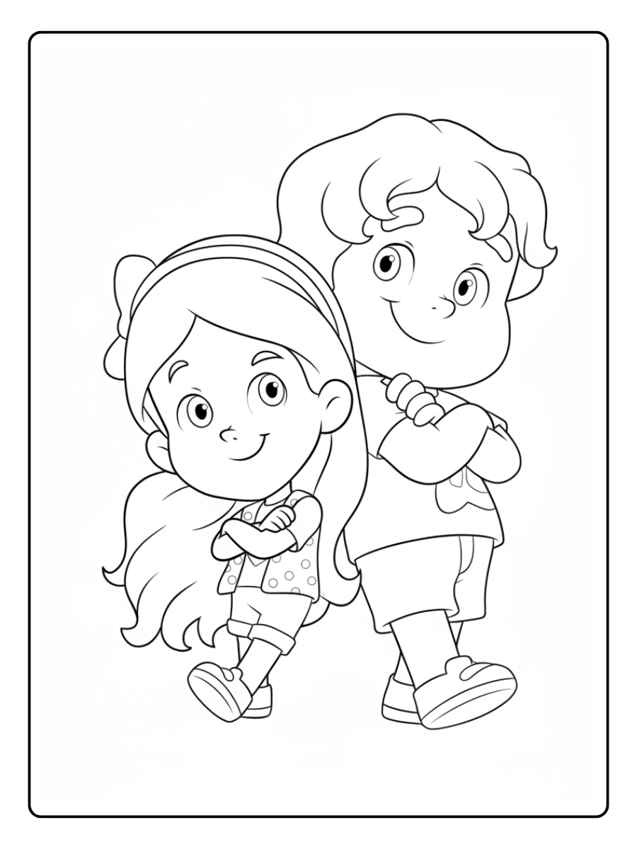 Desenho para Colorir Maria Clara e JP (6)