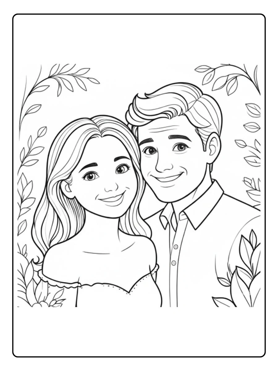 Desenhos de Casal para Colorir (1)