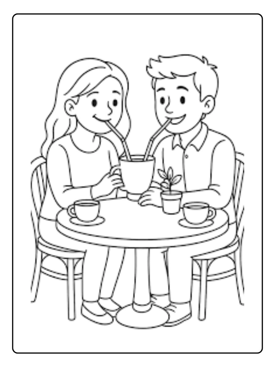 Desenhos de Casal para Colorir (4)