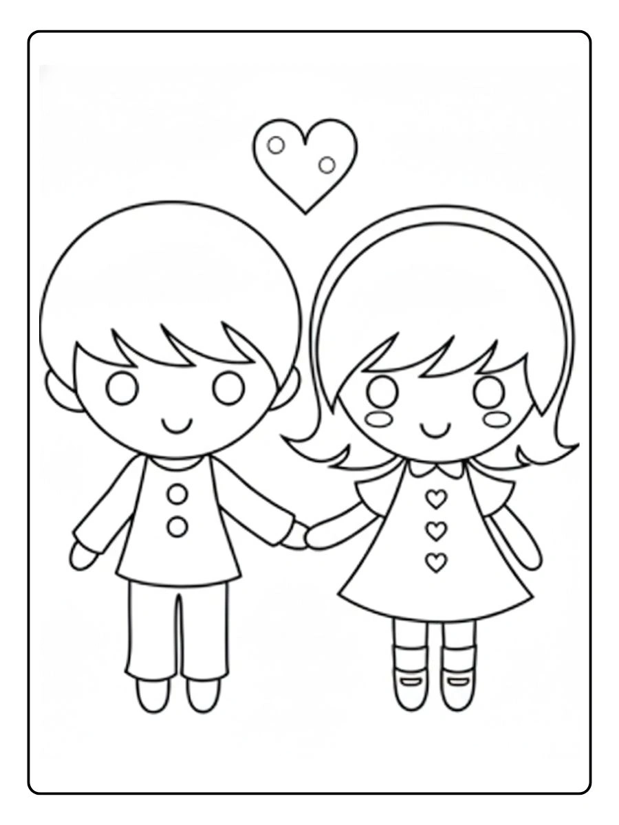 Desenhos de Casal para Colorir (6)