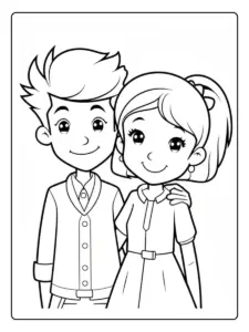 Desenhos de Casal para Colorir (8)