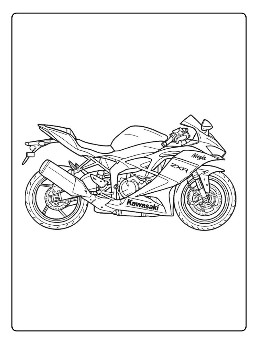 Desenhos de mota para colorir