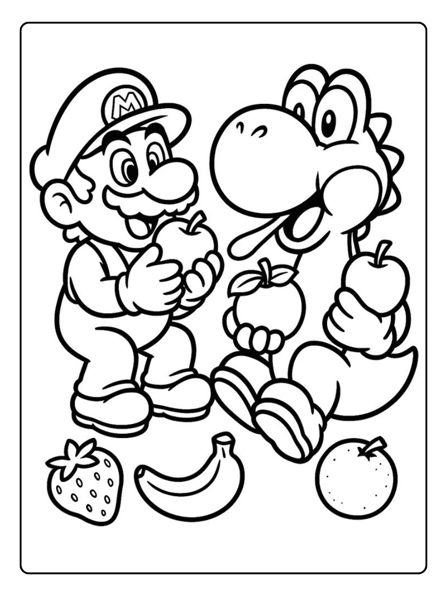 Desenhos do Mario para colorir