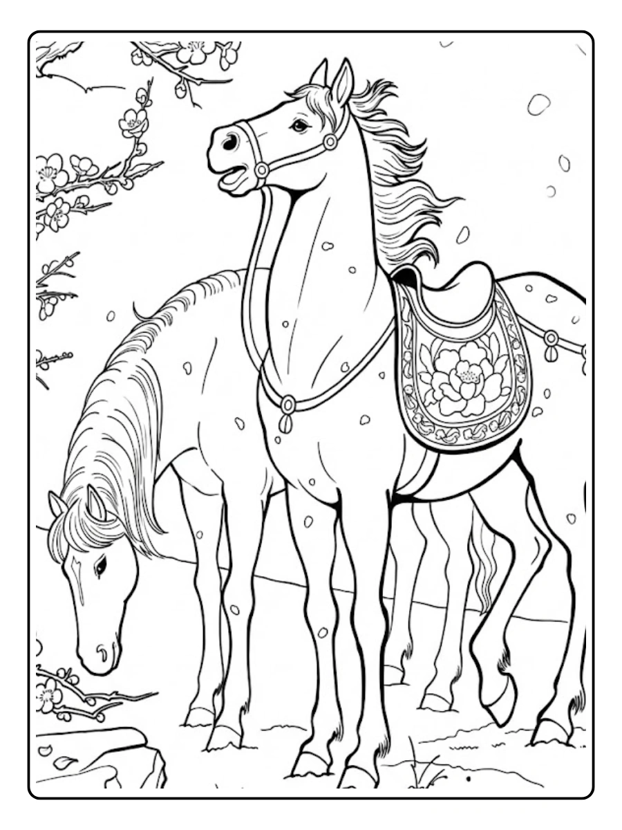 Desenhos para Colorir Cavalos (2)