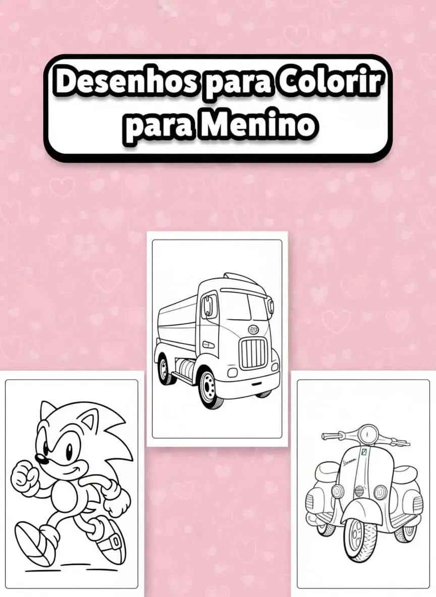 Desenhos para Colorir para Menino
