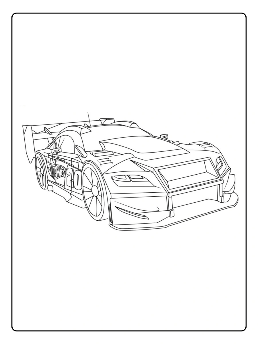 Hot Wheels em ação para colorir