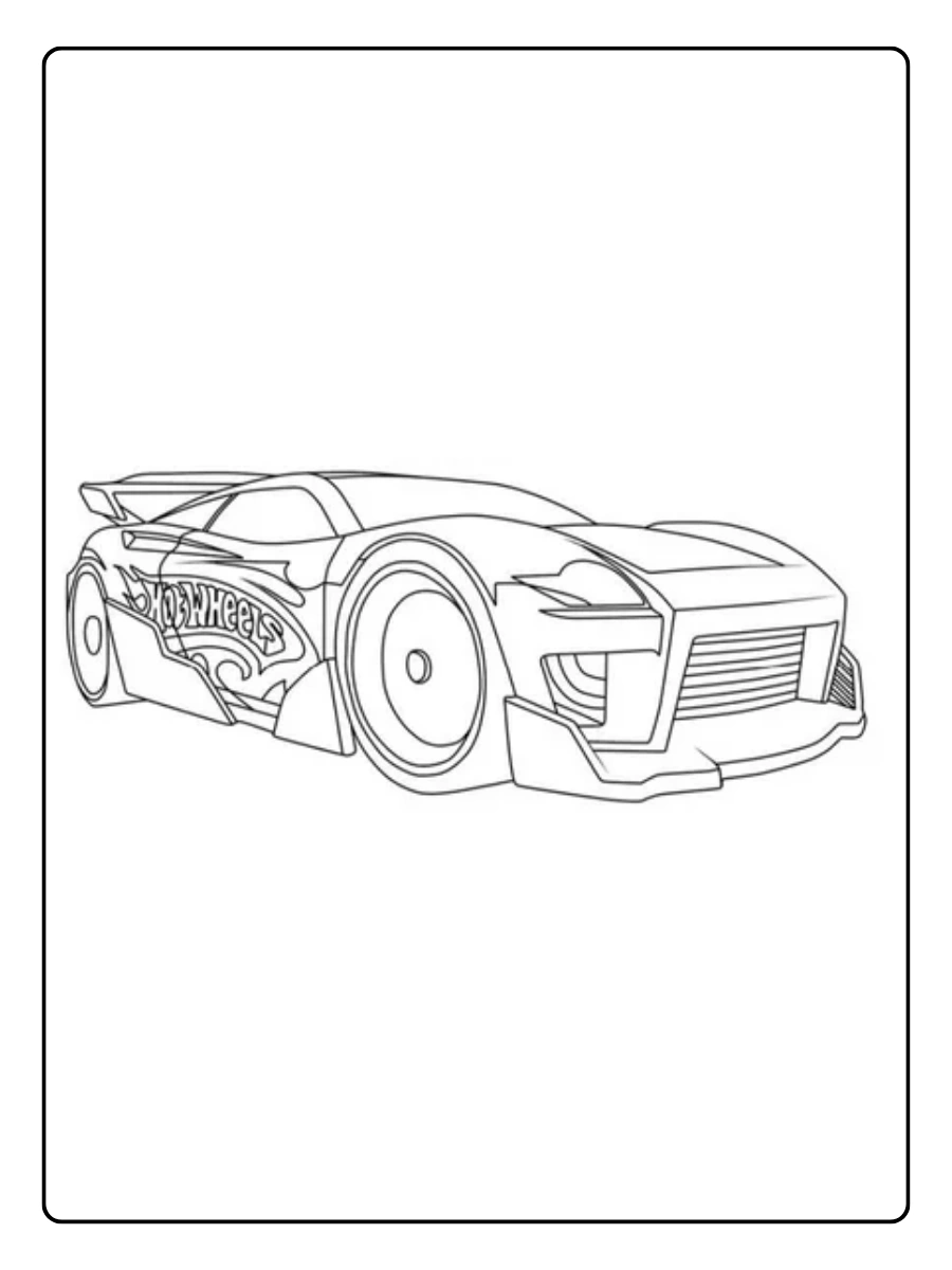 Hot Wheels para colorir fácil