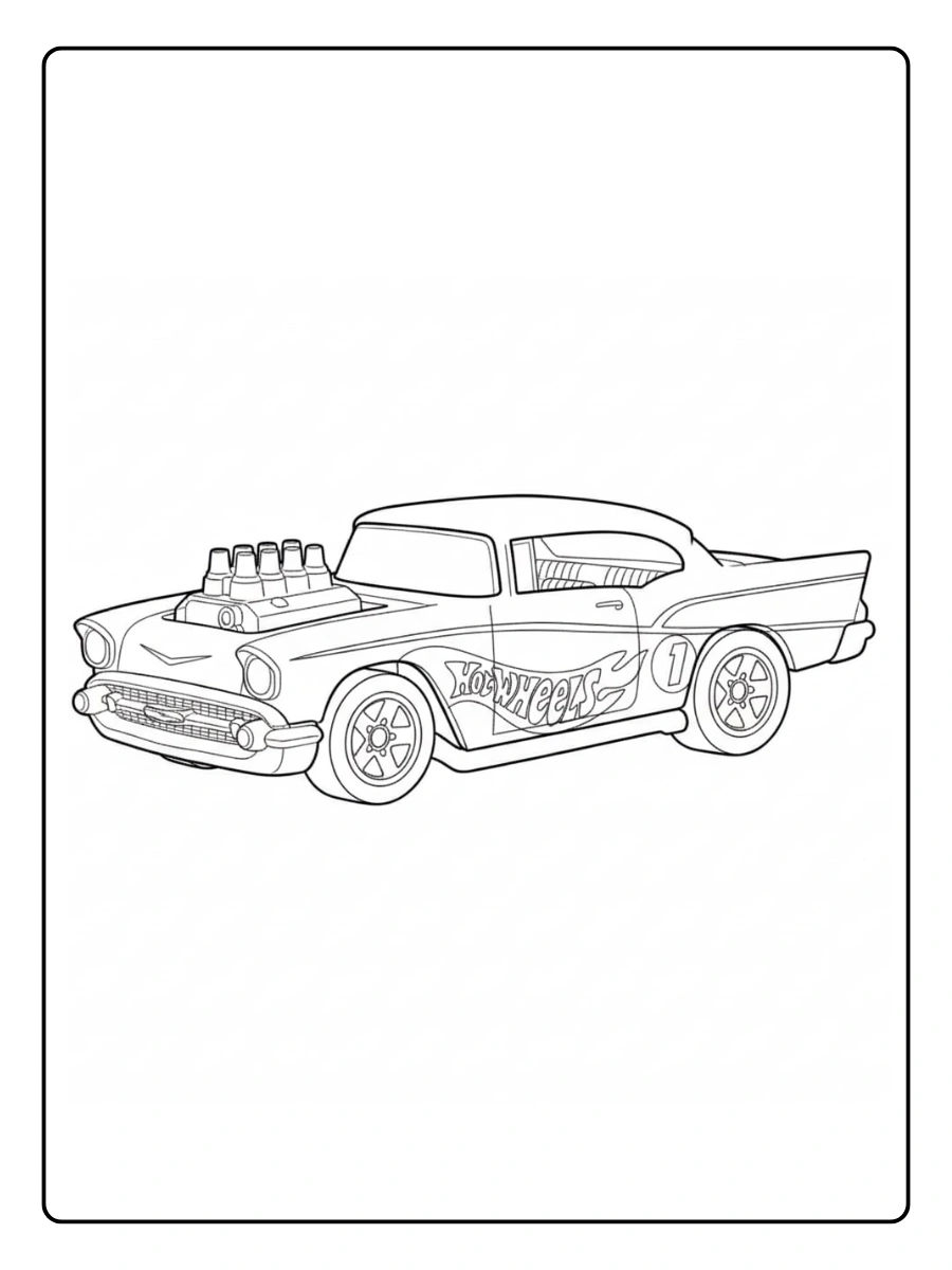 Hot Wheels para colorir grátis