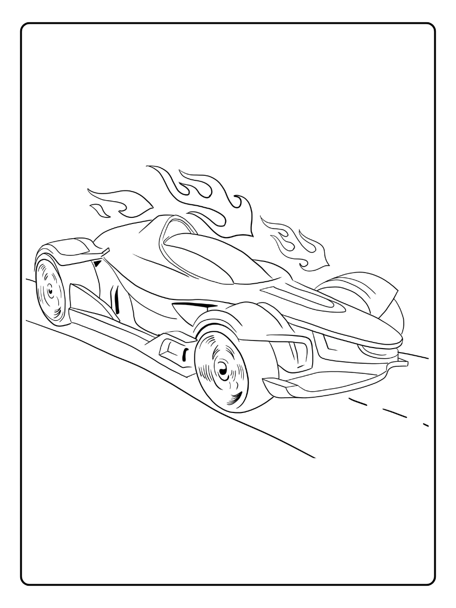 Hot Wheels pista para colorir