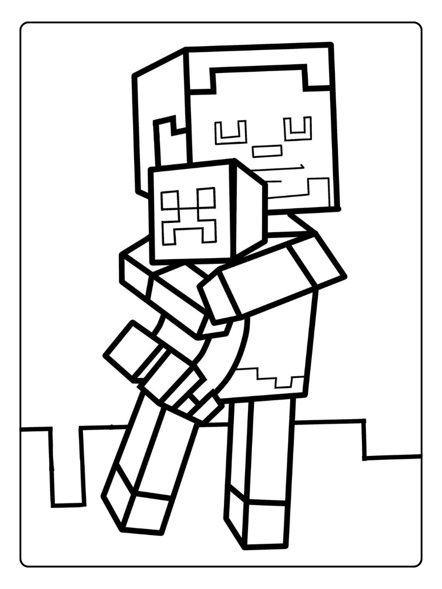 Jogo Minecraft para colorir