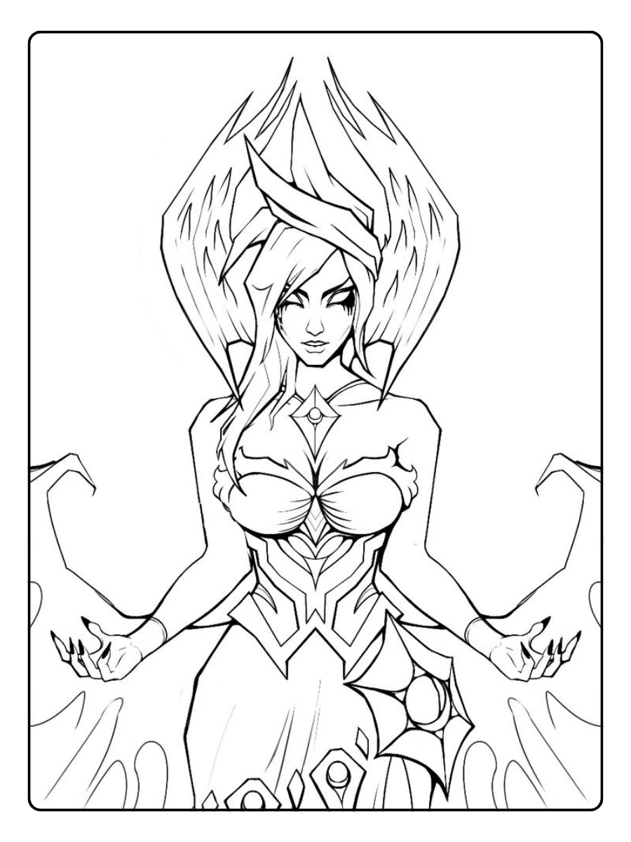 League of Legends para colorir fácil