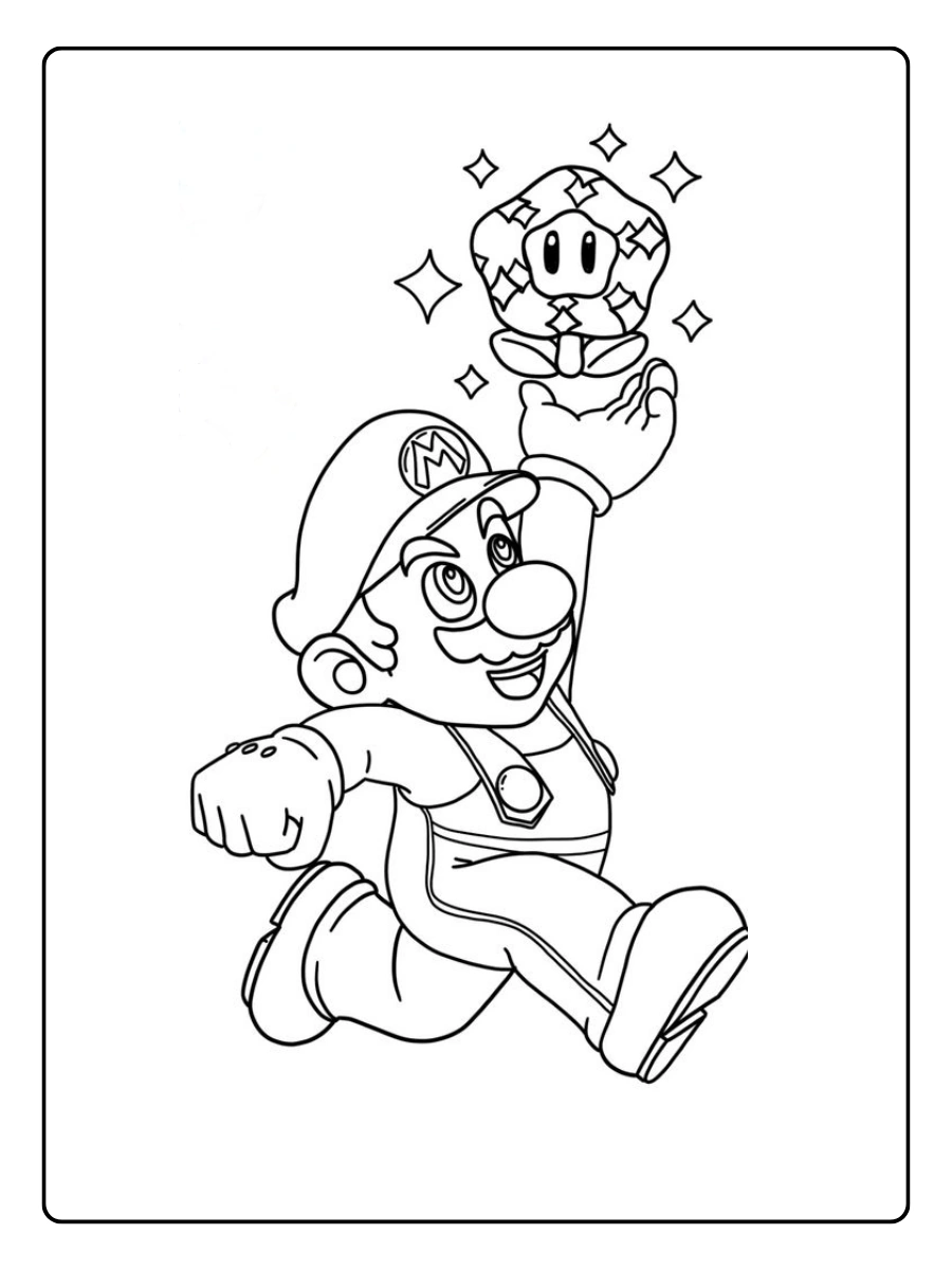 Mario Bros para colorir