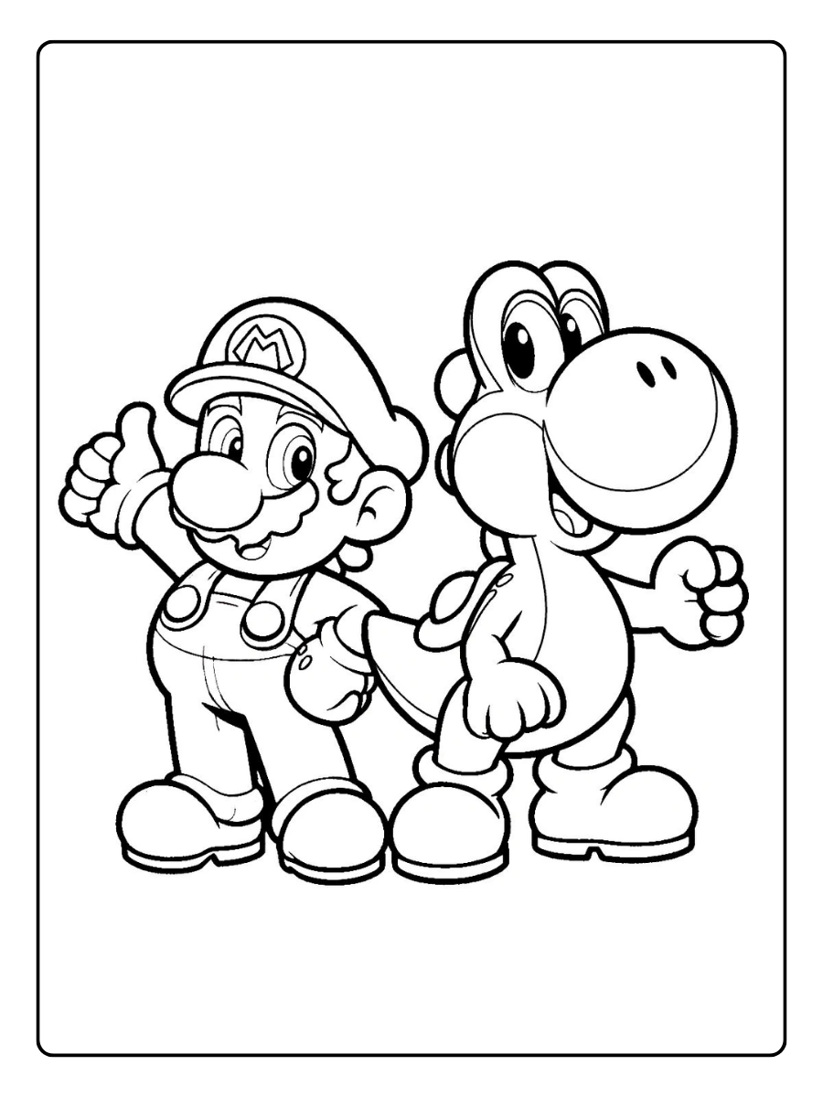 Mario e Luigi para colorir