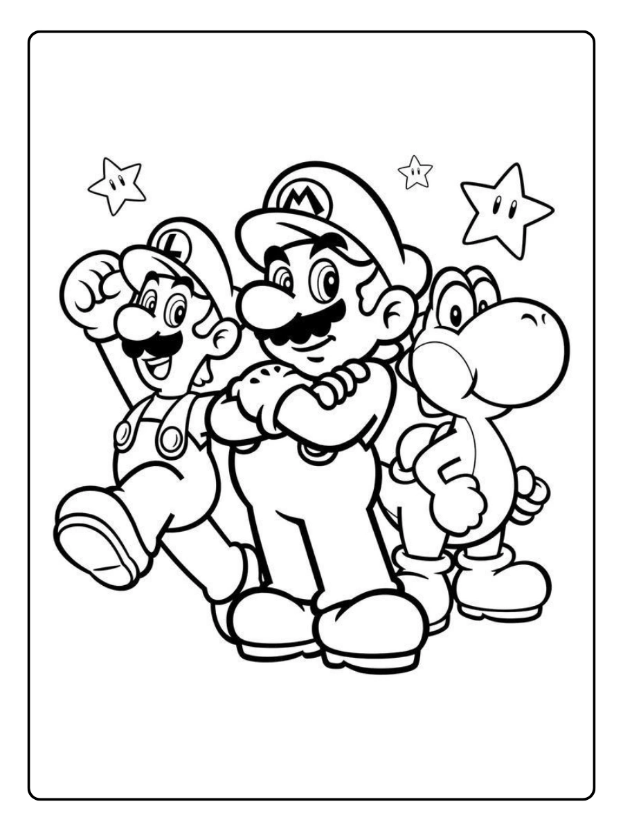 Mario para colorir e imprimir
