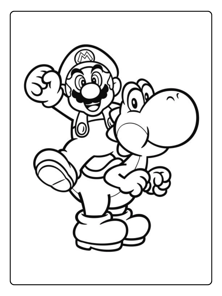 Mario para colorir grátis