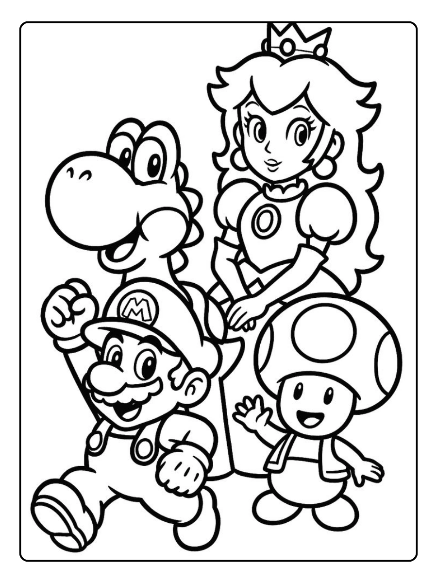 Mario para colorir