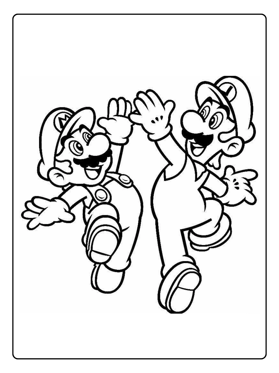 Mario personagem para colorir