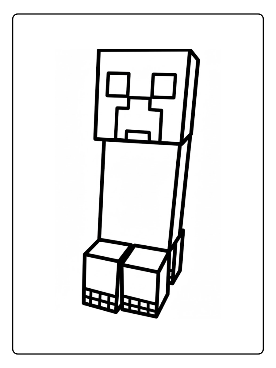 Minecraft Creeper para colorir