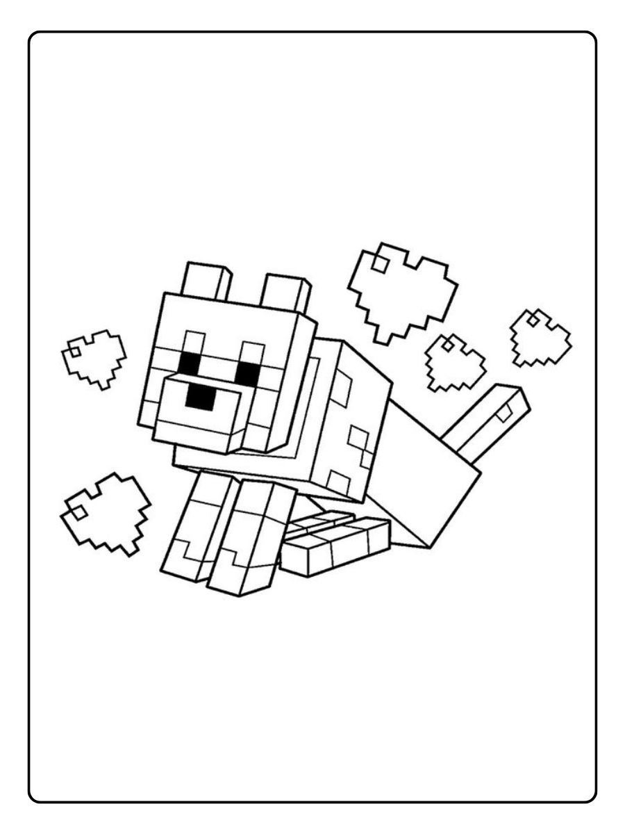 Minecraft para colorir e imprimir