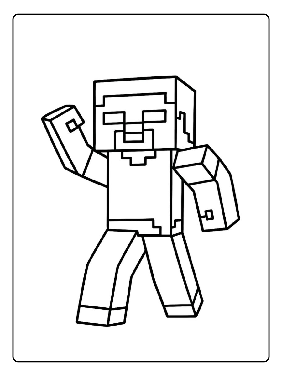 Minecraft para colorir simples