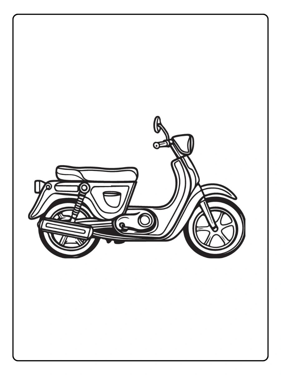 Mota de corrida para colorir