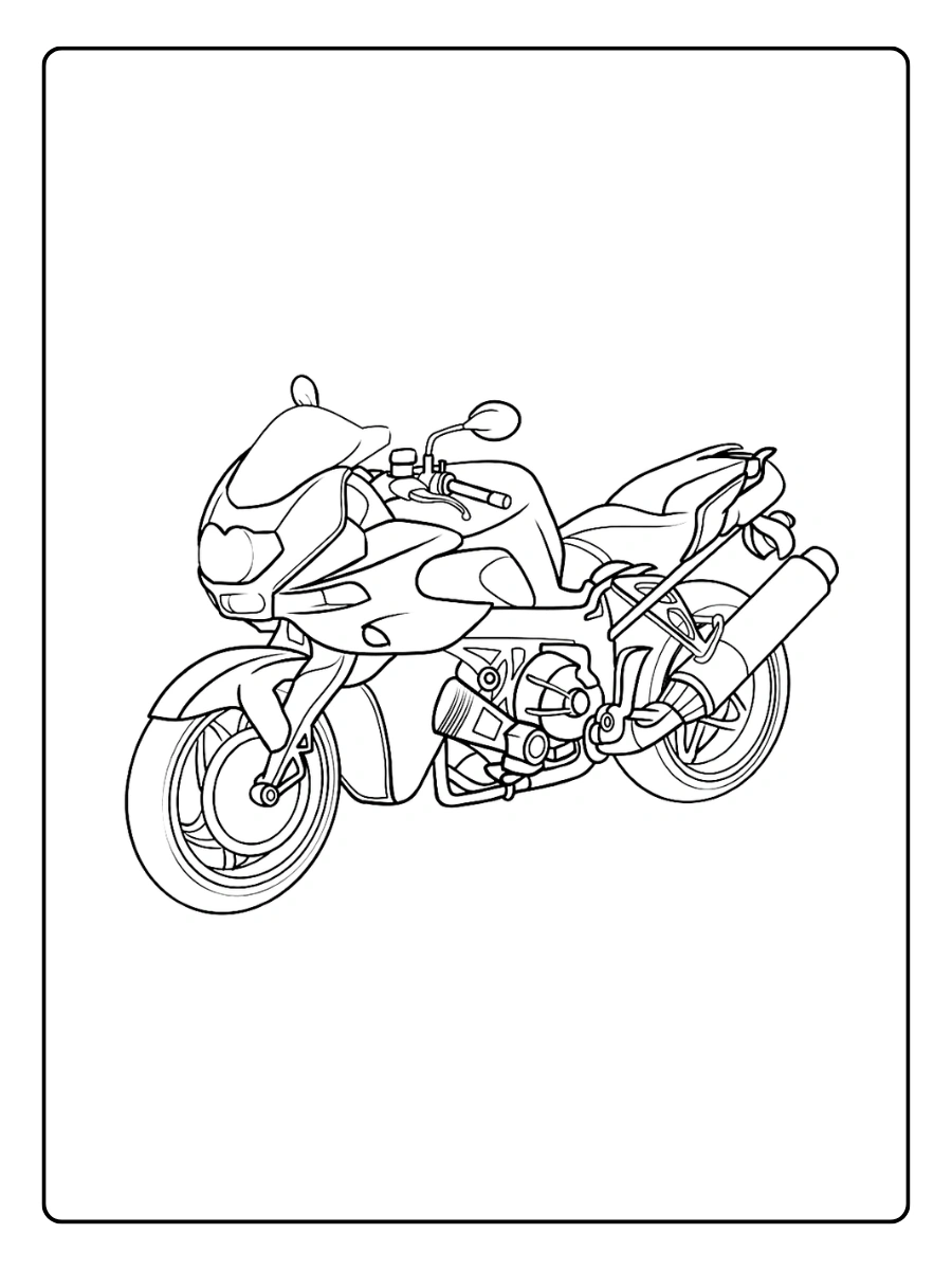 Mota esportiva para colorir