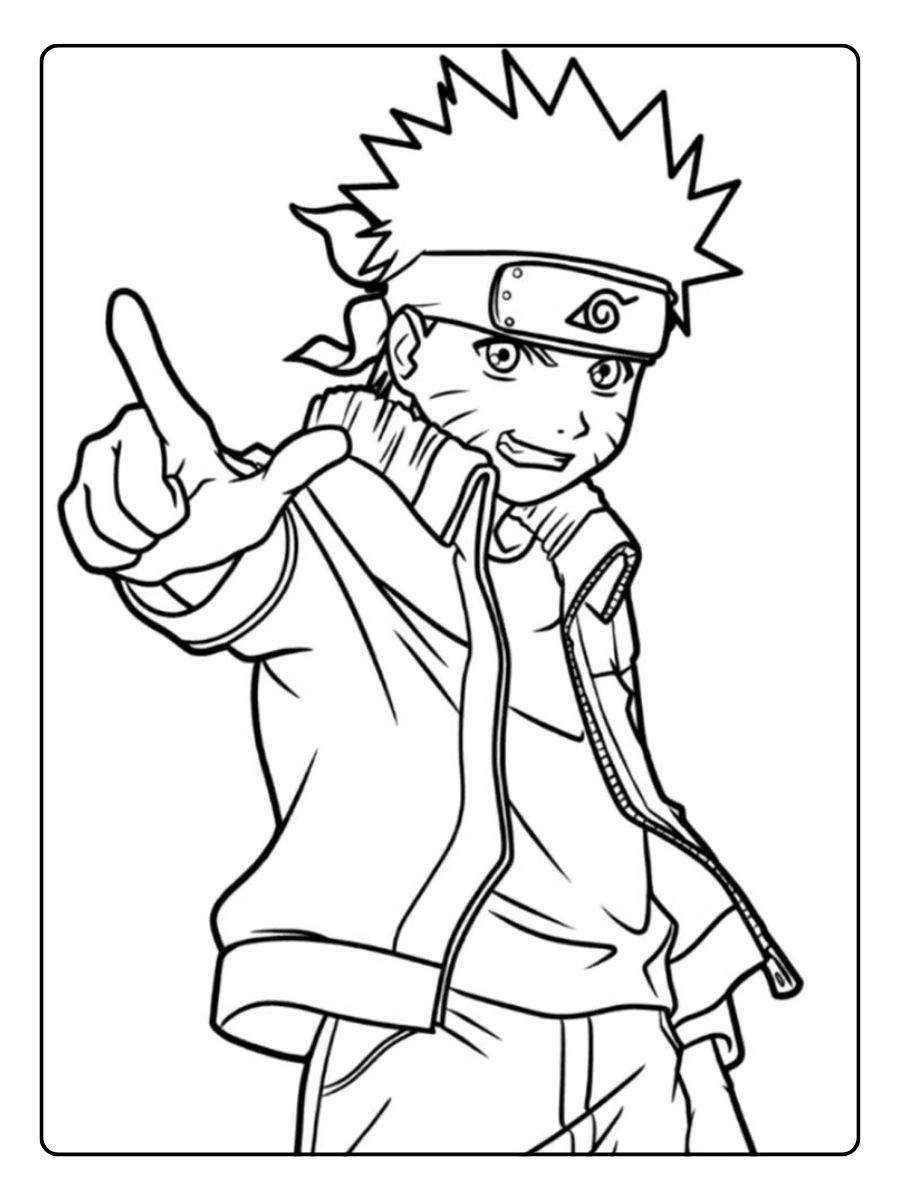 Naruto anime para colorir