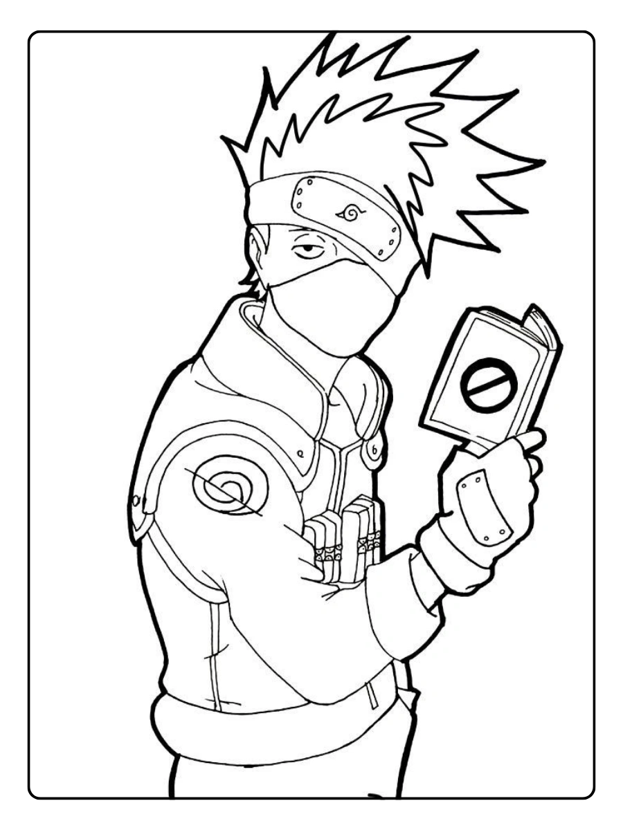 Naruto ninja para colorir