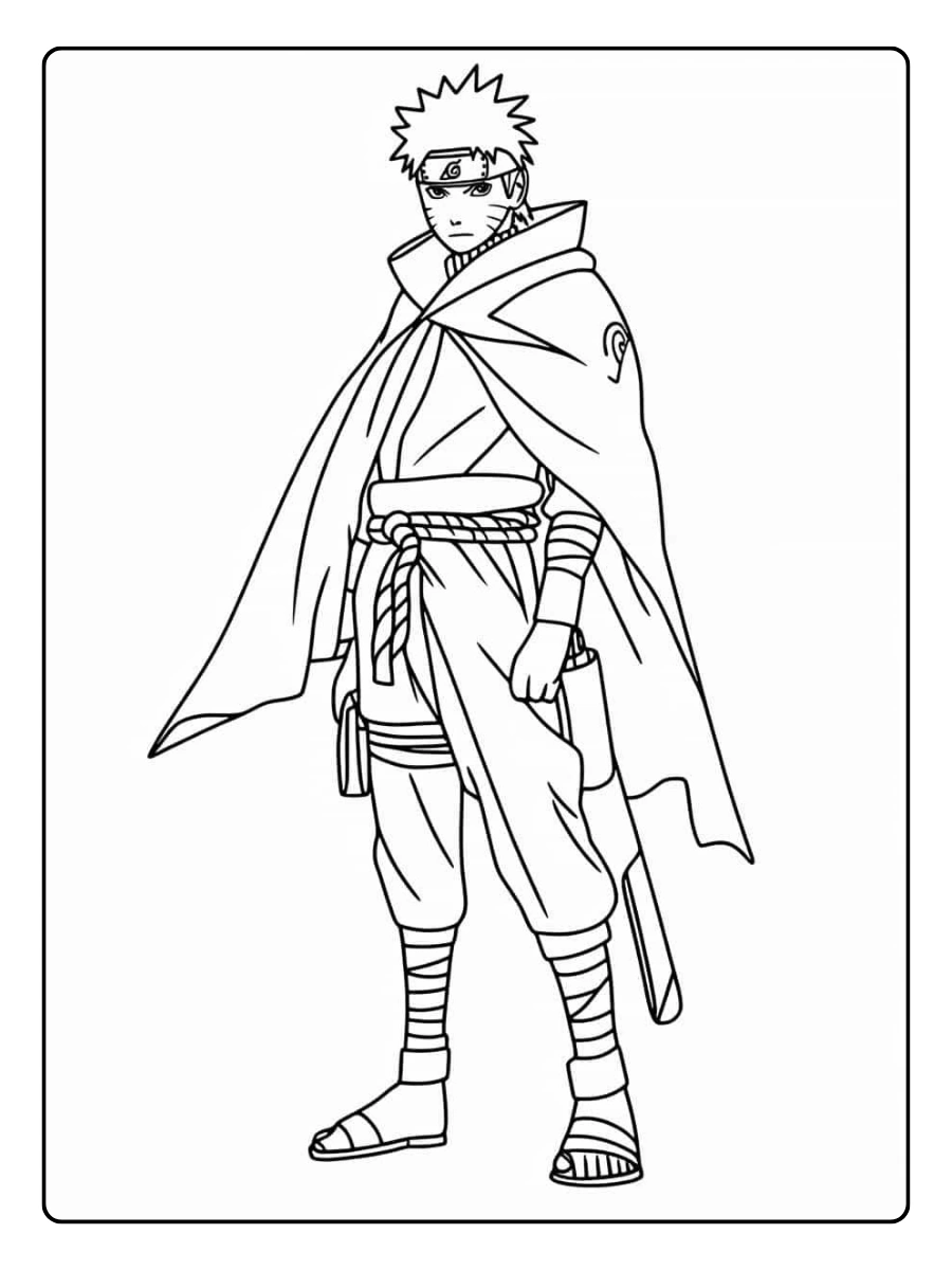 Naruto para colorir fácil