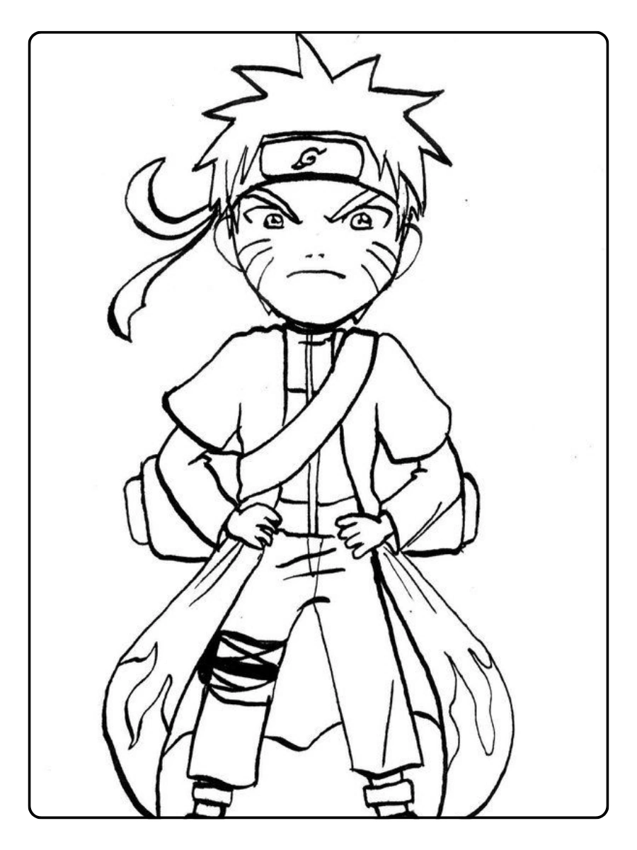 Naruto para colorir infantil