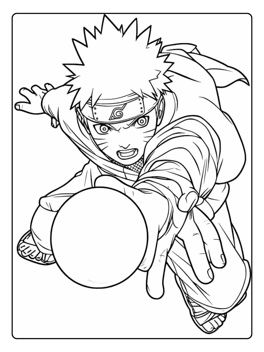 Naruto para colorir simples