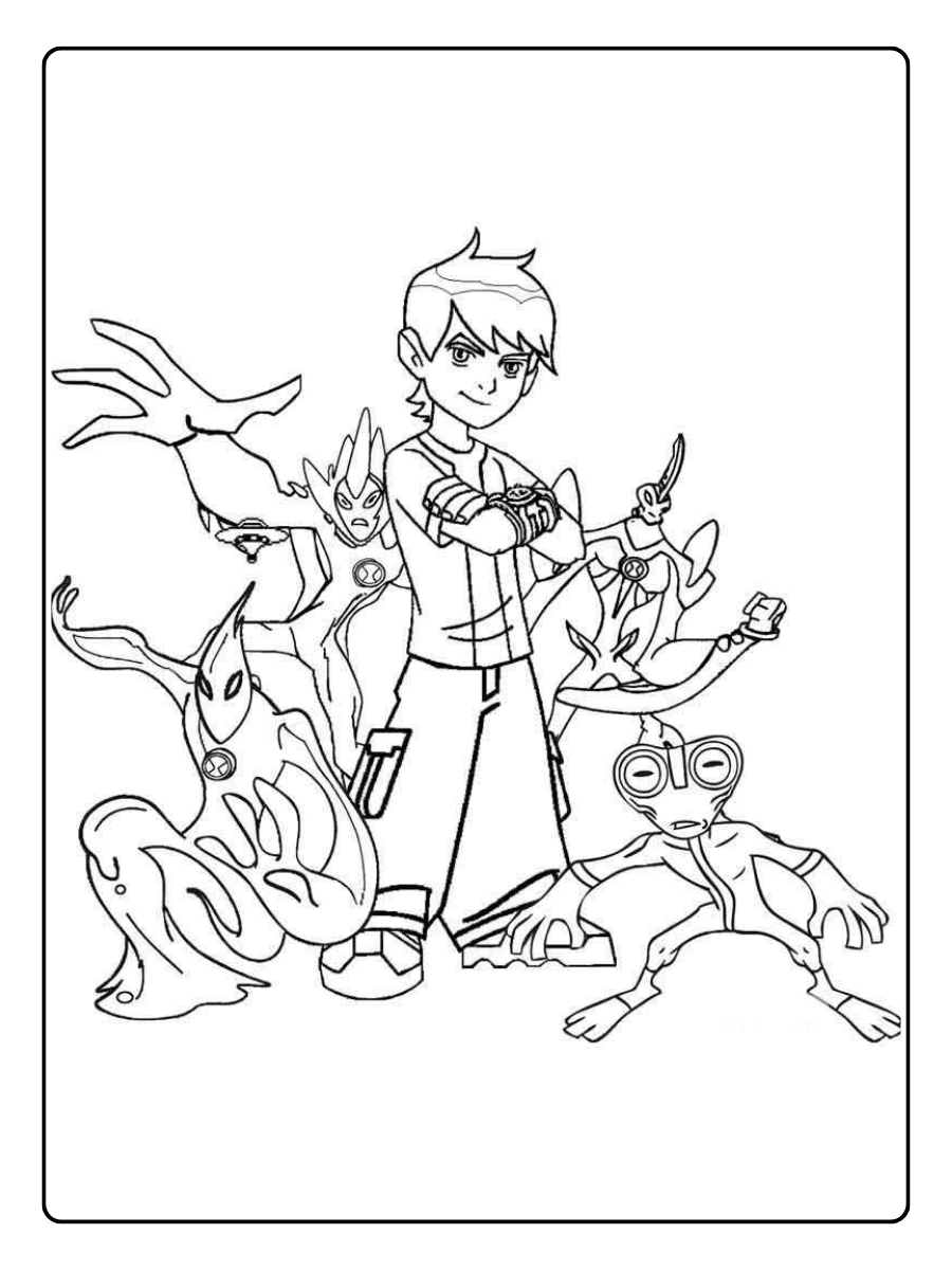 Personagem Ben 10 para colorir