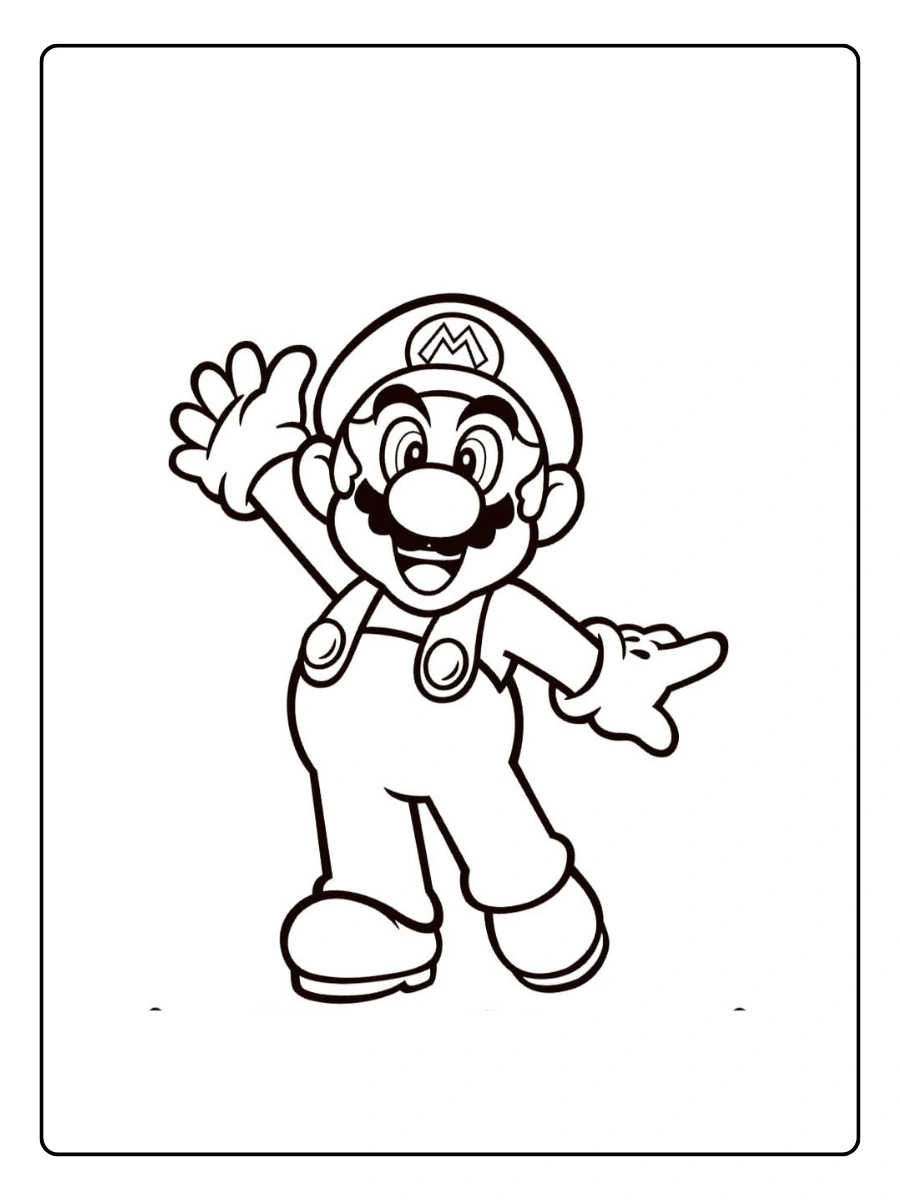 Personagem Mario para colorir