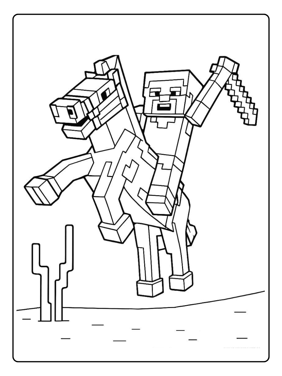 Personagens do Minecraft para colorir