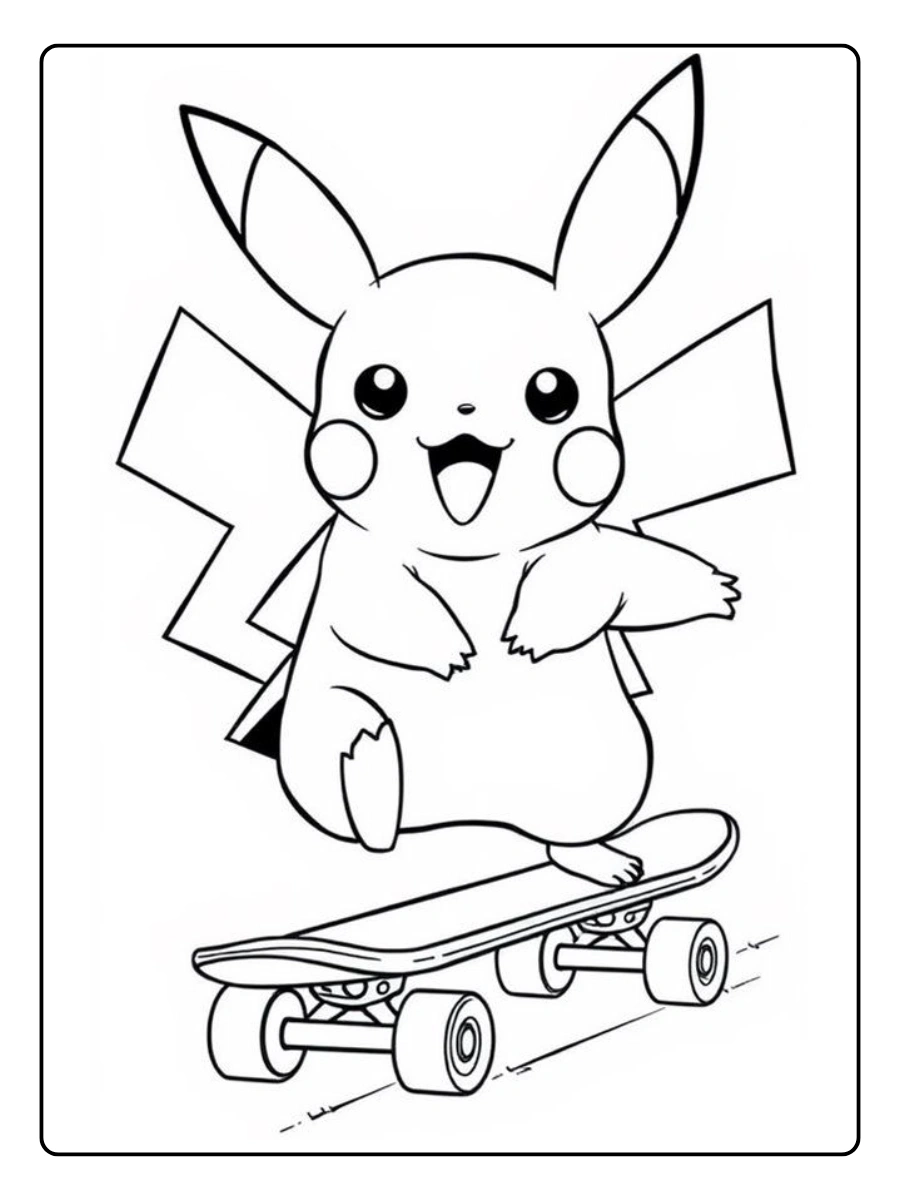Pikachu para colorir e imprimir