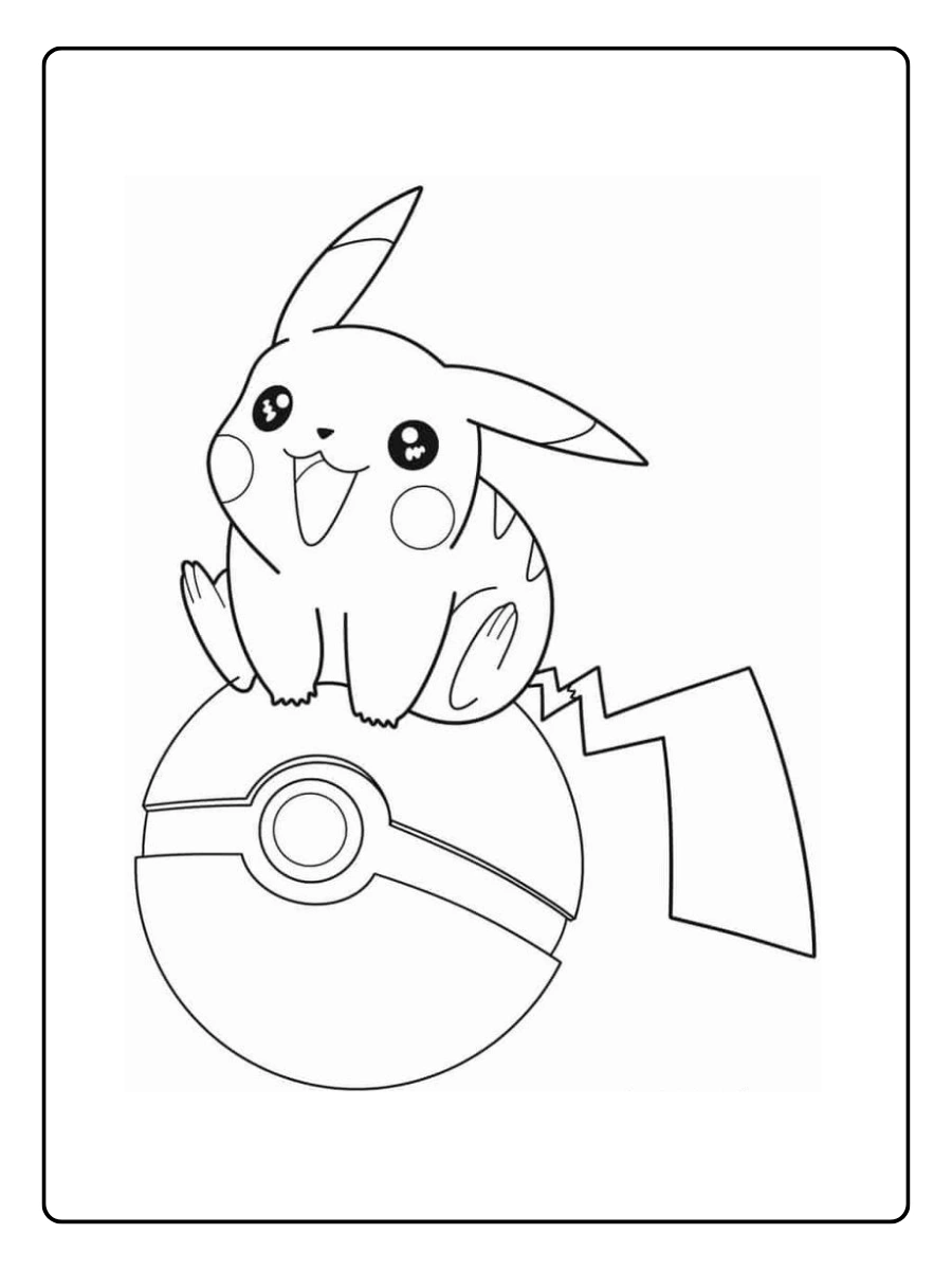 Pikachu para colorir simples