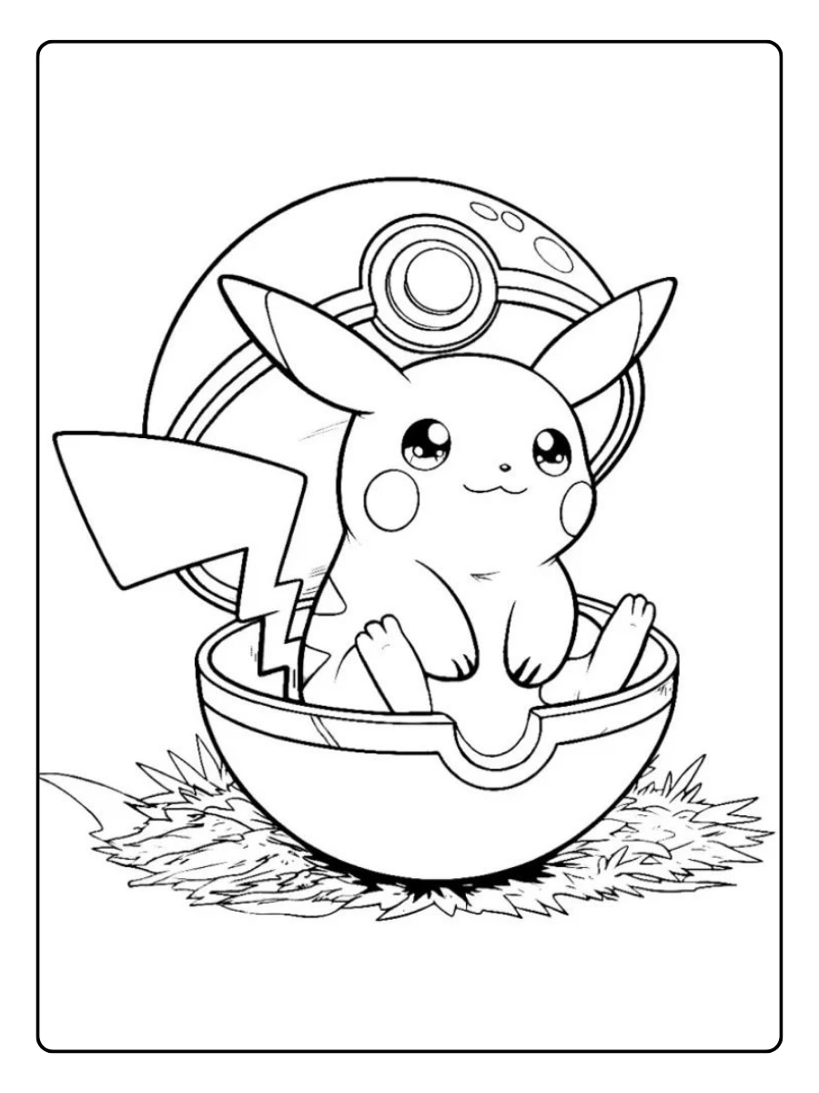 Pikachu para colorir