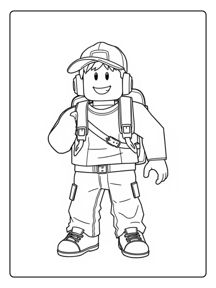 Roblox personagem masculino para colorir