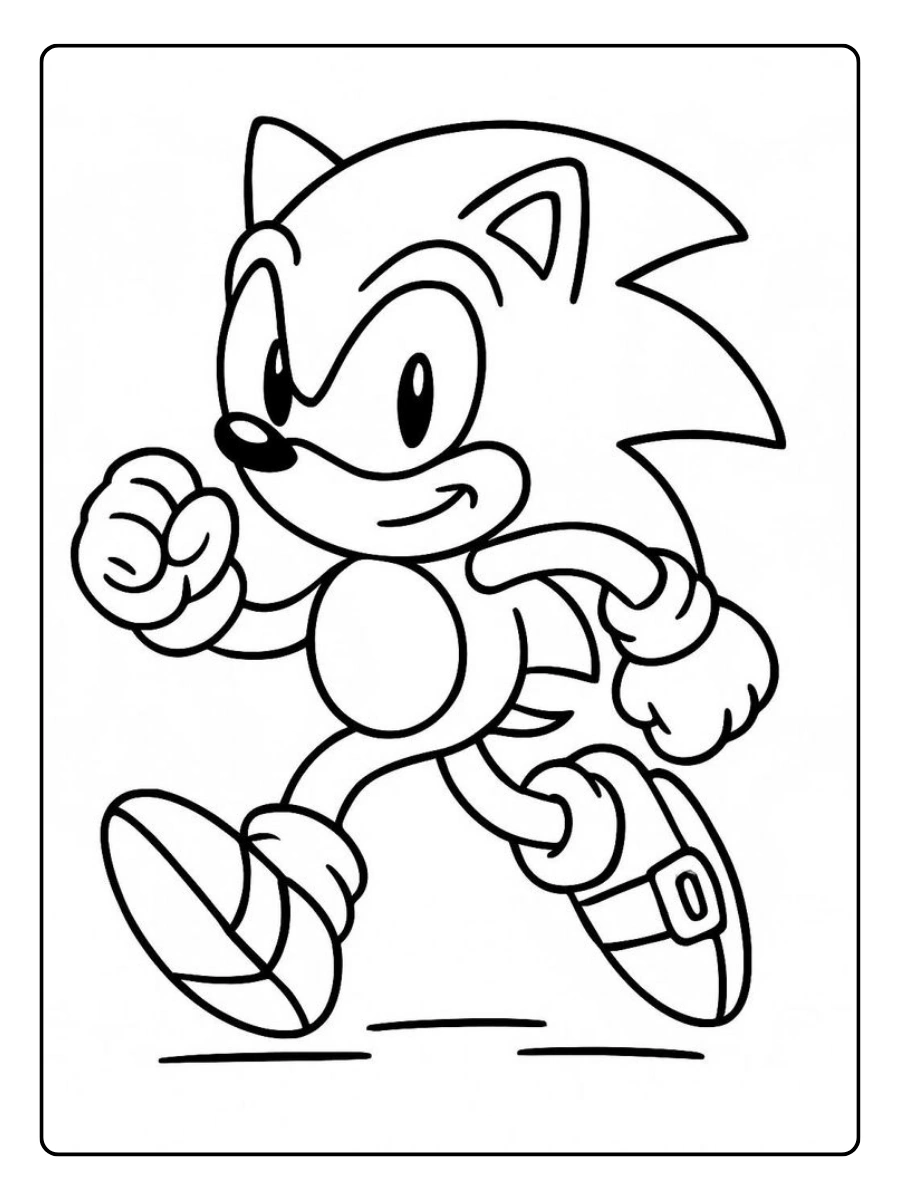 Sonic clássico para colorir