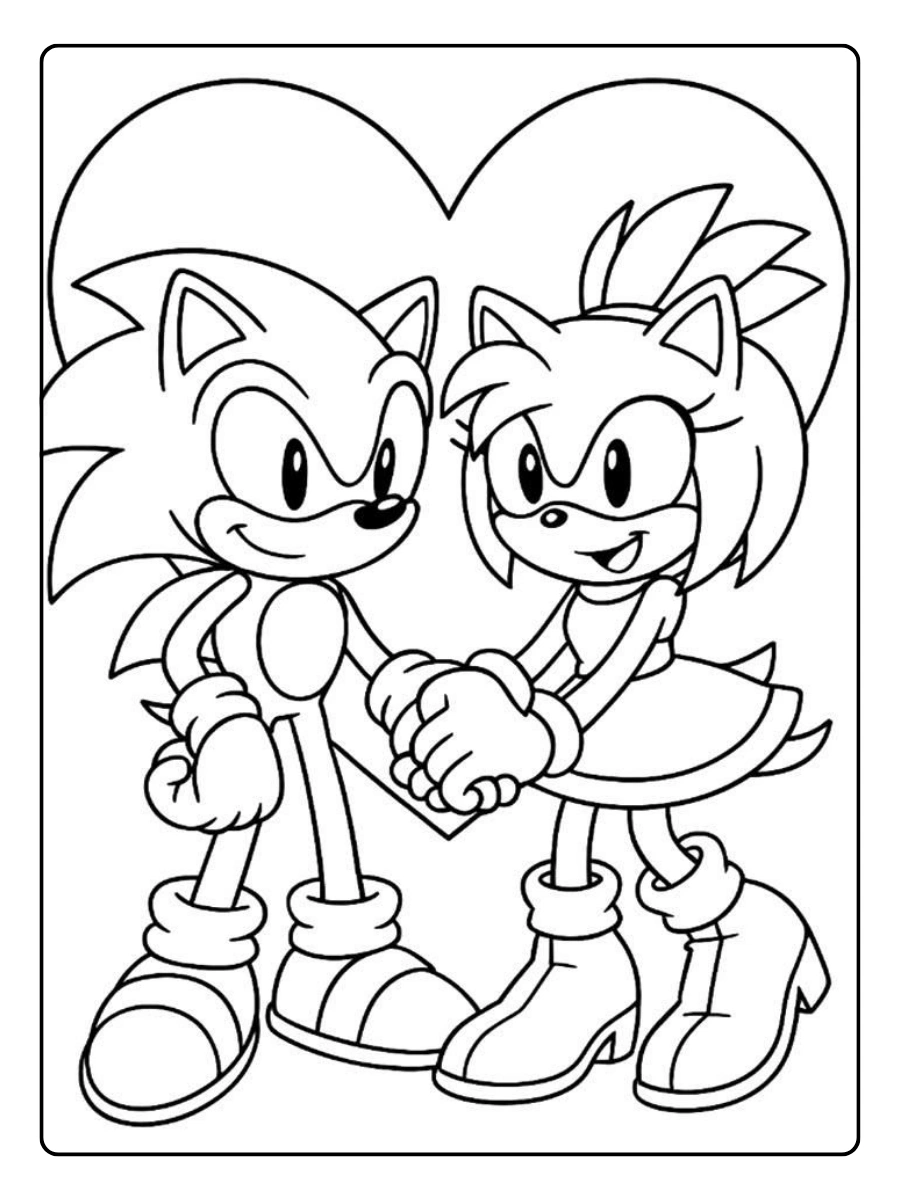 Sonic correndo para colorir