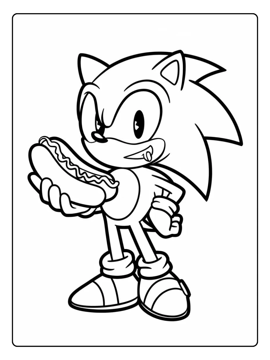 Sonic moderno para colorir