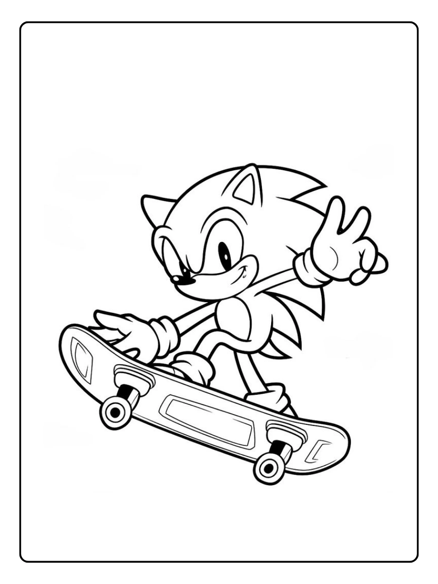 Sonic para colorir e imprimir