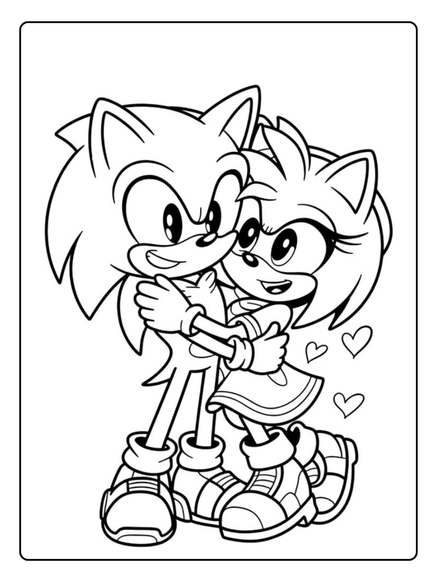 Sonic para colorir fácil