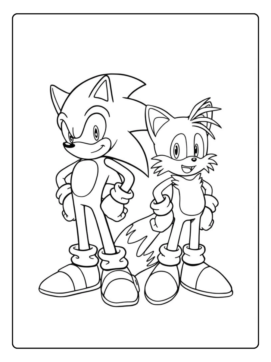 Sonic para colorir infantil